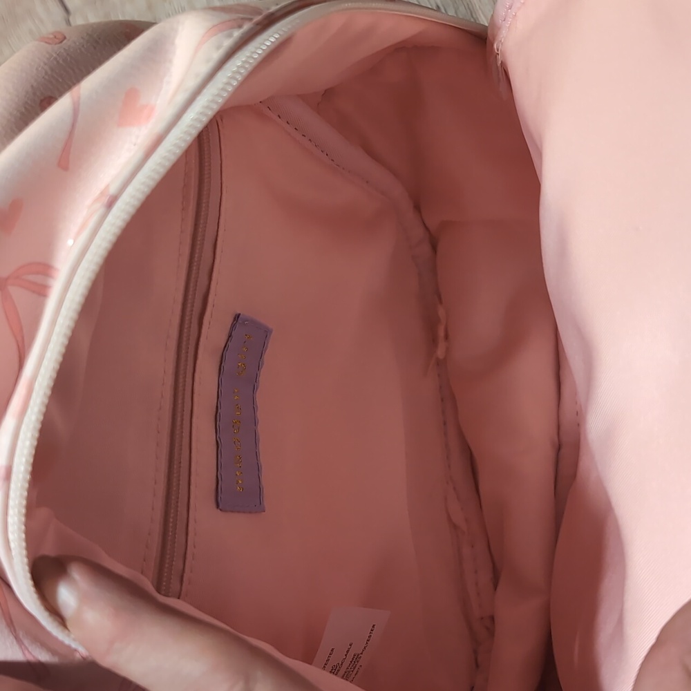 Madden Girl Pink With Bow Detail Mini Backpack & Matching Wristlet - Picture 4 of 16